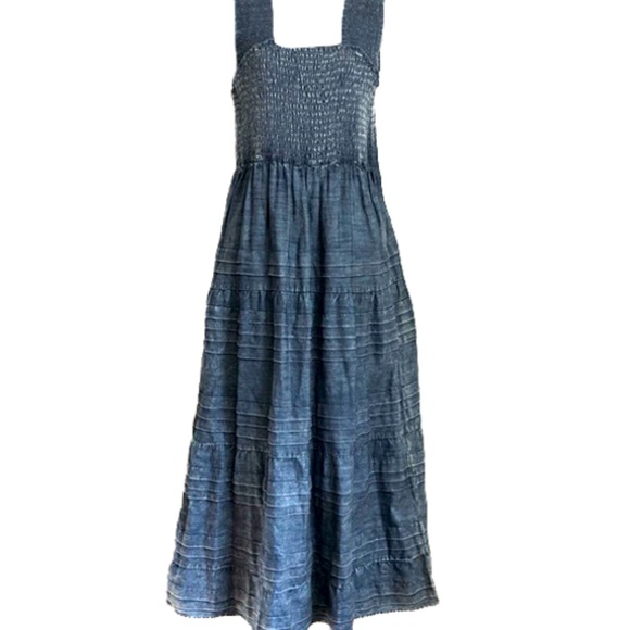 Soft Surroundings Rocaille Dress Maxi - Denim Blue Color - Size XL - NWT - Picture 9 of 10
